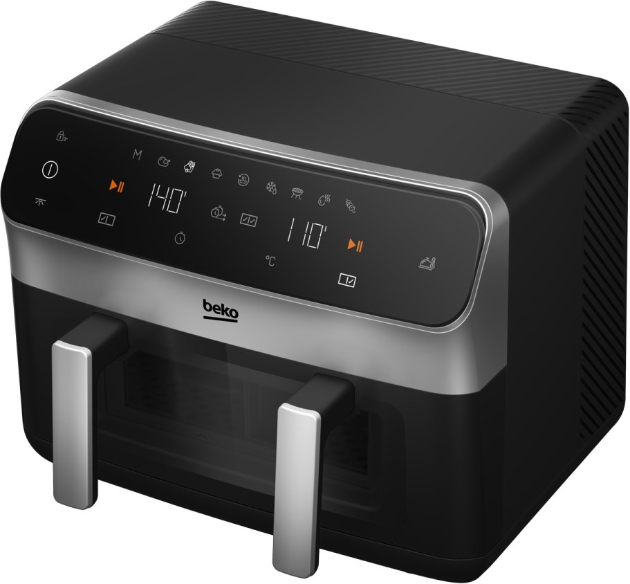 Beko FRL6488 Dvojitá autonomní horkovzdušná fritéza o objemu 9,5 l, 2400 W, černá