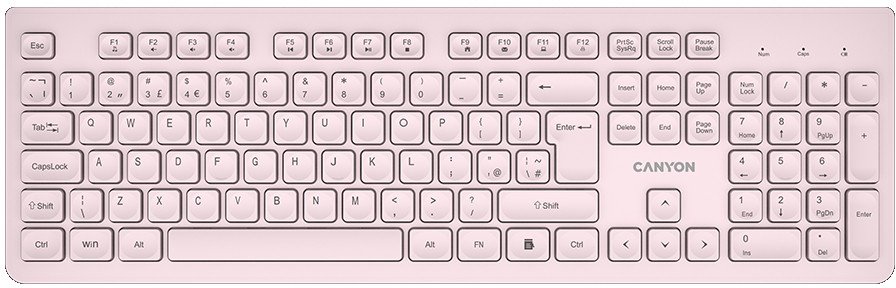 Canyon Bezdrátová klávesnice HKB-W01 UK/US AAA béžová