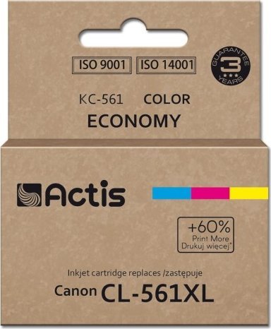 Actis KC-561 Canon inkoust do tiskárny, náhrada Canon CL-561XL; Supreme; 18 ml; modrá, fialová, žlutá. Tiskne o 60 % více než originální náplň.