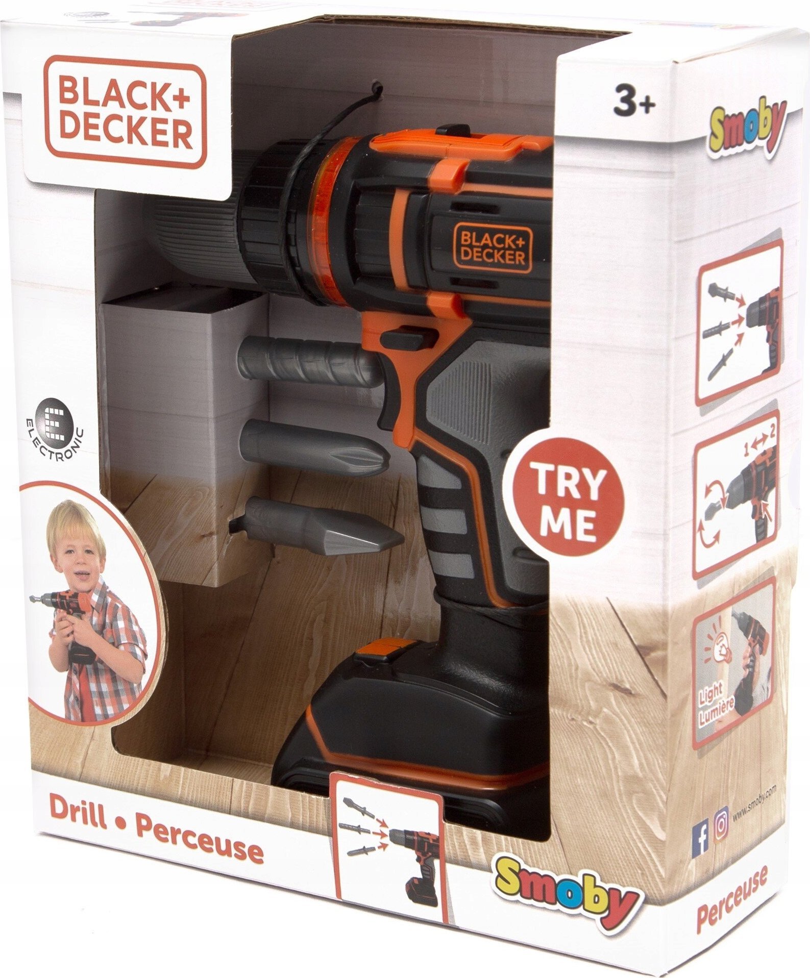 Smoby Elektrická vrtačka/šroubovák Black + Decker