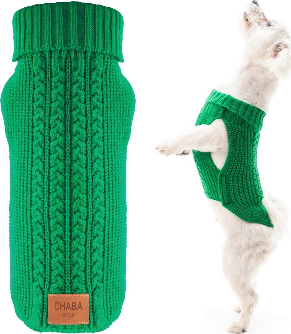 Chaba Svetr Chaba s rolákem `XXL` 40cm zelený