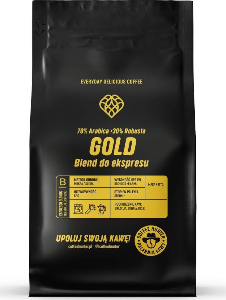 Coffee Hunter Kávová zrna Gold Blend 1 kg