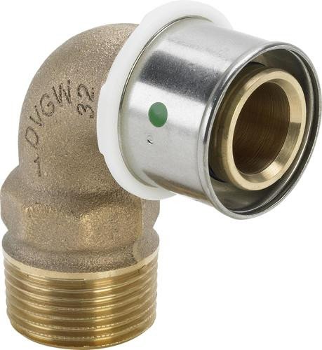 Viega Přechodová armatura 25 x 1 bronz / lesklá Trubková spojka