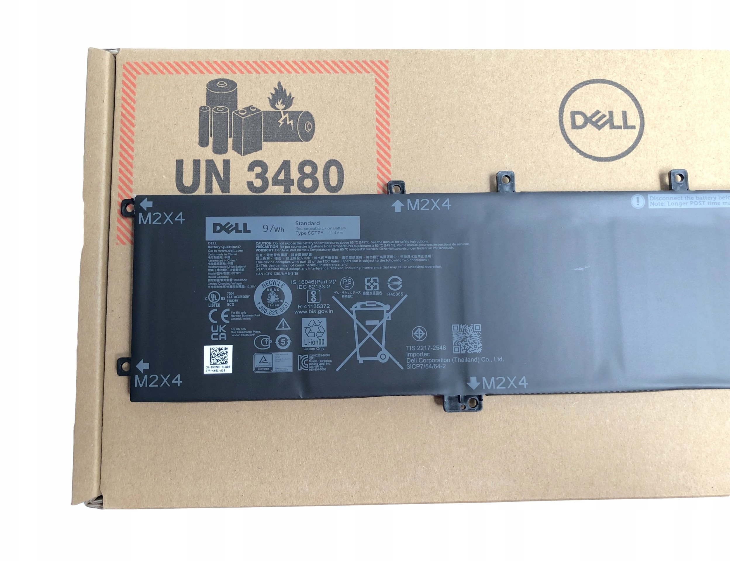 Dell 97Wh 6článková lithium-iontová baterie pro notebooky