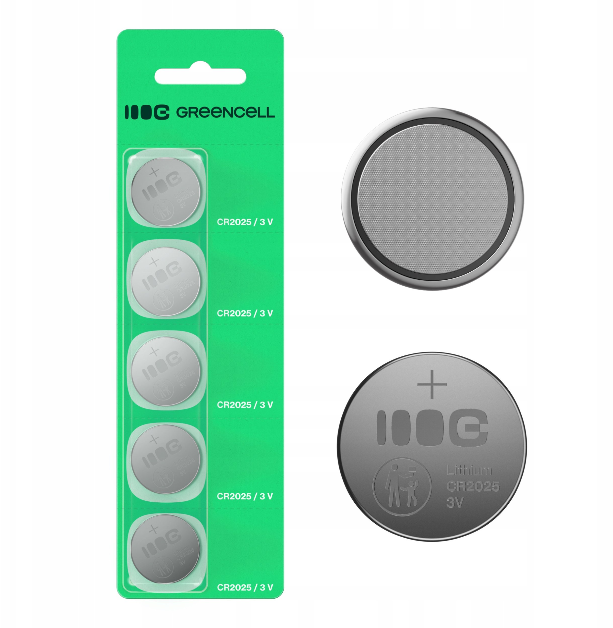 Green Cell Knoflíkové baterie CR 5x CR2025