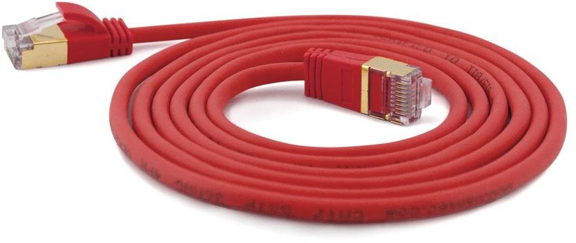 Wantec Wantec 10,00m Cat.7 RohCable patch kabel S/STP RJ45 zástrčka červená - Síť - Patch kabel Síťový kabel (7165)