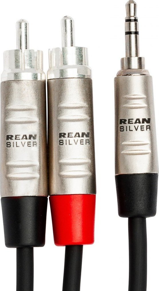 Hosa Kabel Jack 3,5 mm - RCA (Cinch) x2 3,05 m stříbrný (HMR-010Y)