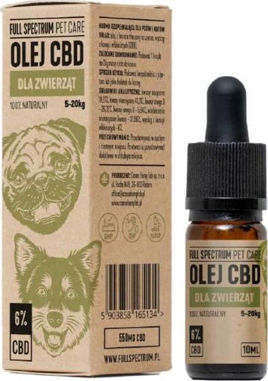 Full Spectrum CBD olej pro zvířata 6% 10 ml FULL SPECTRUM Pet Care