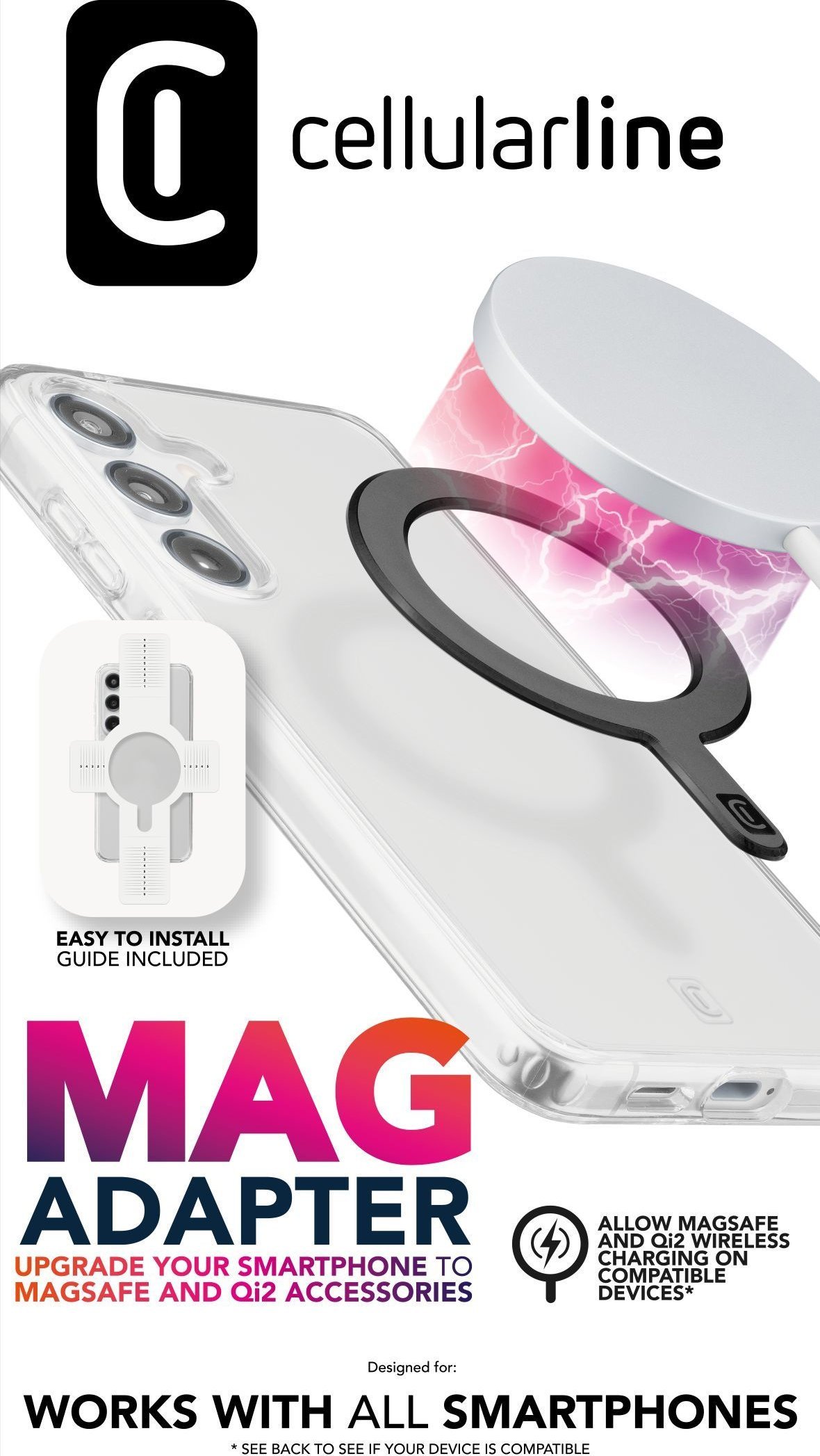 Cellular Line Adaptérový kroužek Cellularline MAG, černý