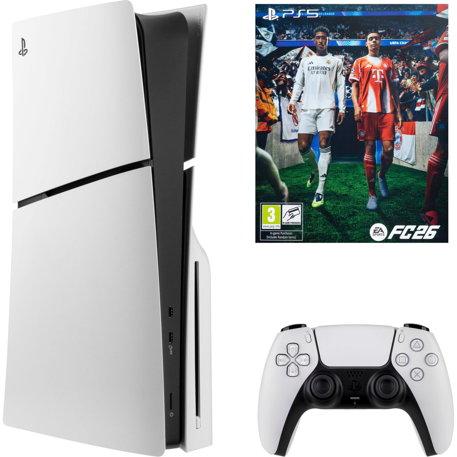 Sony PlayStation 5 Slim + EA Sports FC 26 Bundle 1 TB Wi-Fi Černá, Bílá