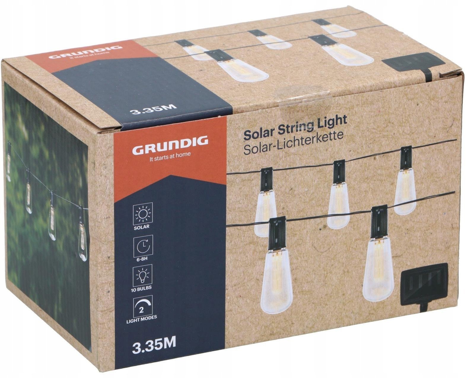 Grundig Vánoční osvětlení - Solární LED zahradní osvětlení 3,35 m