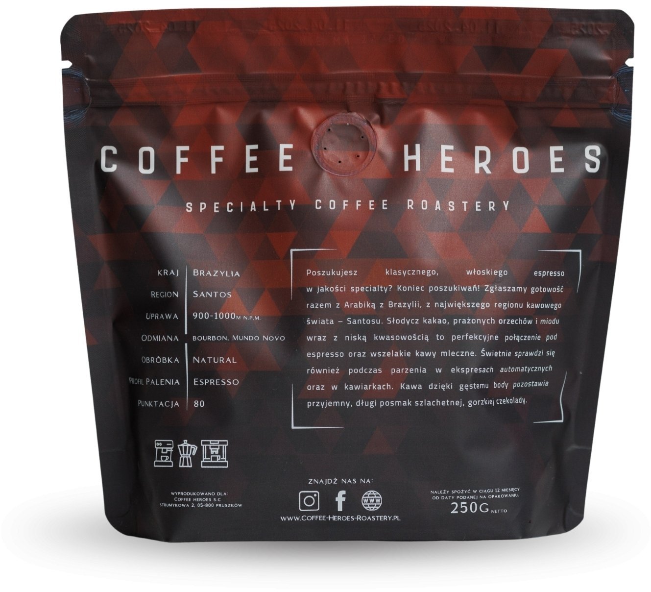 Story Coffee Roasters Káva Heroes Roastery Brazil Santos Espresso 250g