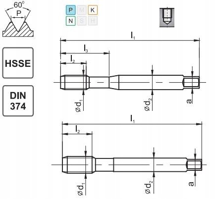 Fanar TAPS UNF 1/2-20 DIN-374C R40 (2B) HSSE 800