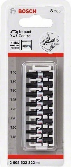 Bosch Příslušenství Bosch 2608522322 Bity Torx T 15, T 20, T 25, T 30, T 40 1 sada