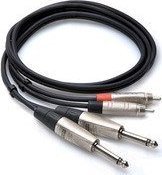 Hosa Kabel Jack 6,3 mm x2 - RCA (Cinch) x2 0,91 m stříbrný (HPR-003X2)