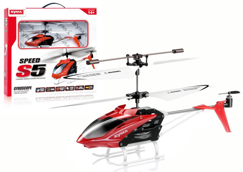 LeanToys Dálkově ovládaný vrtulník S5 SYMA RC červený