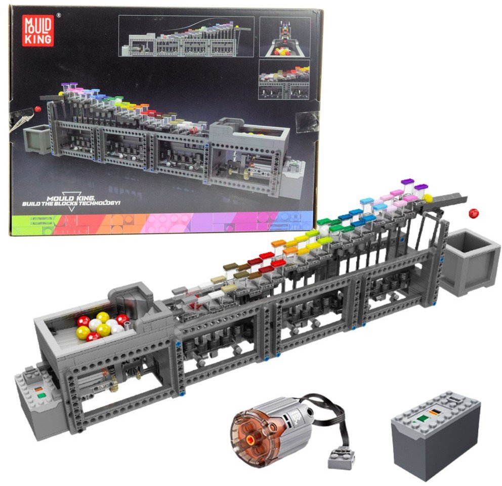 LeanToys Stavební kostky Kuličková dráha s elektromotorem 1038 dílků.