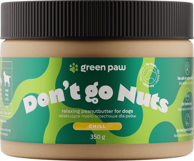 Cosma Cannabis Green Paw Don t go Nuts 350g - CBD arašídové máslo pro psy (human quality)