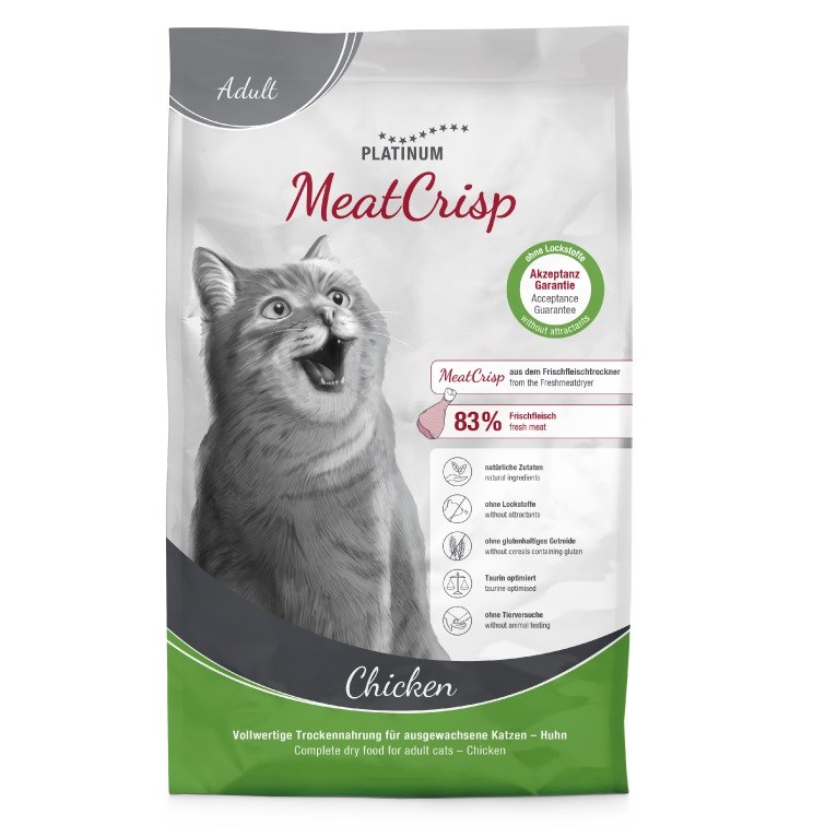 PLATINUM MeatCrisp Adult Chicken - suché krmivo pro kočky - 3kg