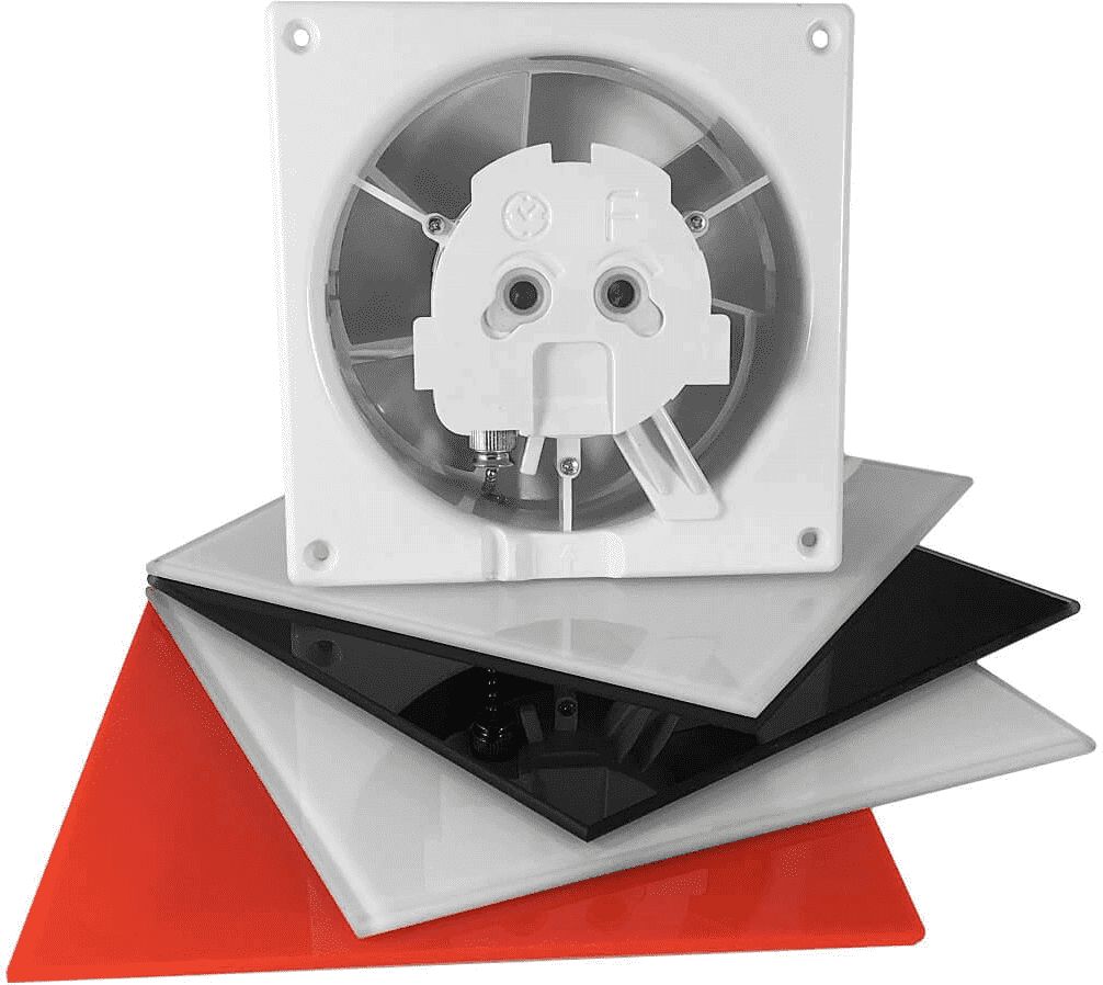 airRoxy dRim FI 100 HS BB nástěnný a stropní ventilátor, čidlo vlhkosti, kuličkové ložisko (01-064)