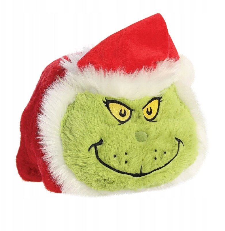 Aster Grinch - Plyšové zvířátko/polštář v kostýmu Santa Clause 25 cm z kolekce Spudsters