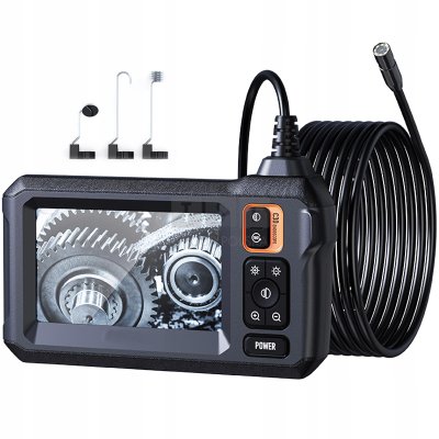 MBG INSPEKČNÍ DÍLENSKÁ ENDOSKOPICKÁ 5M FULL HD LCD IPS KAMERA PRO POTRUBÍ MOTORU