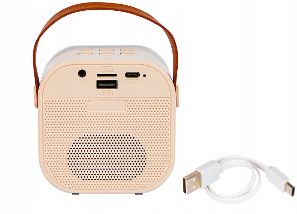 Bounn Speaker Karaoke reproduktor se dvěma mikrofony růžový