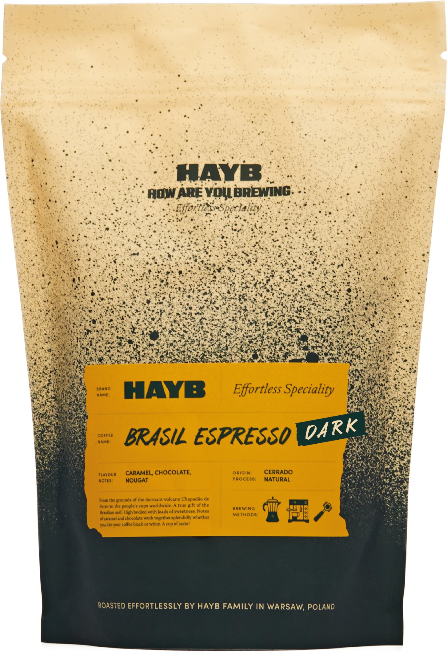 HAYB Kávová zrna HAYB - Brasil Espresso Dark 1kg