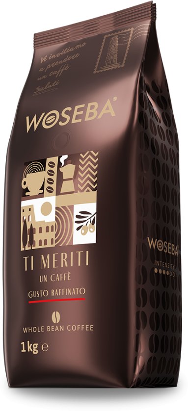 Kávové zrná Woseba Woseba Ti Meriti Gusto Raffinato 1kg zrnkovej kávy