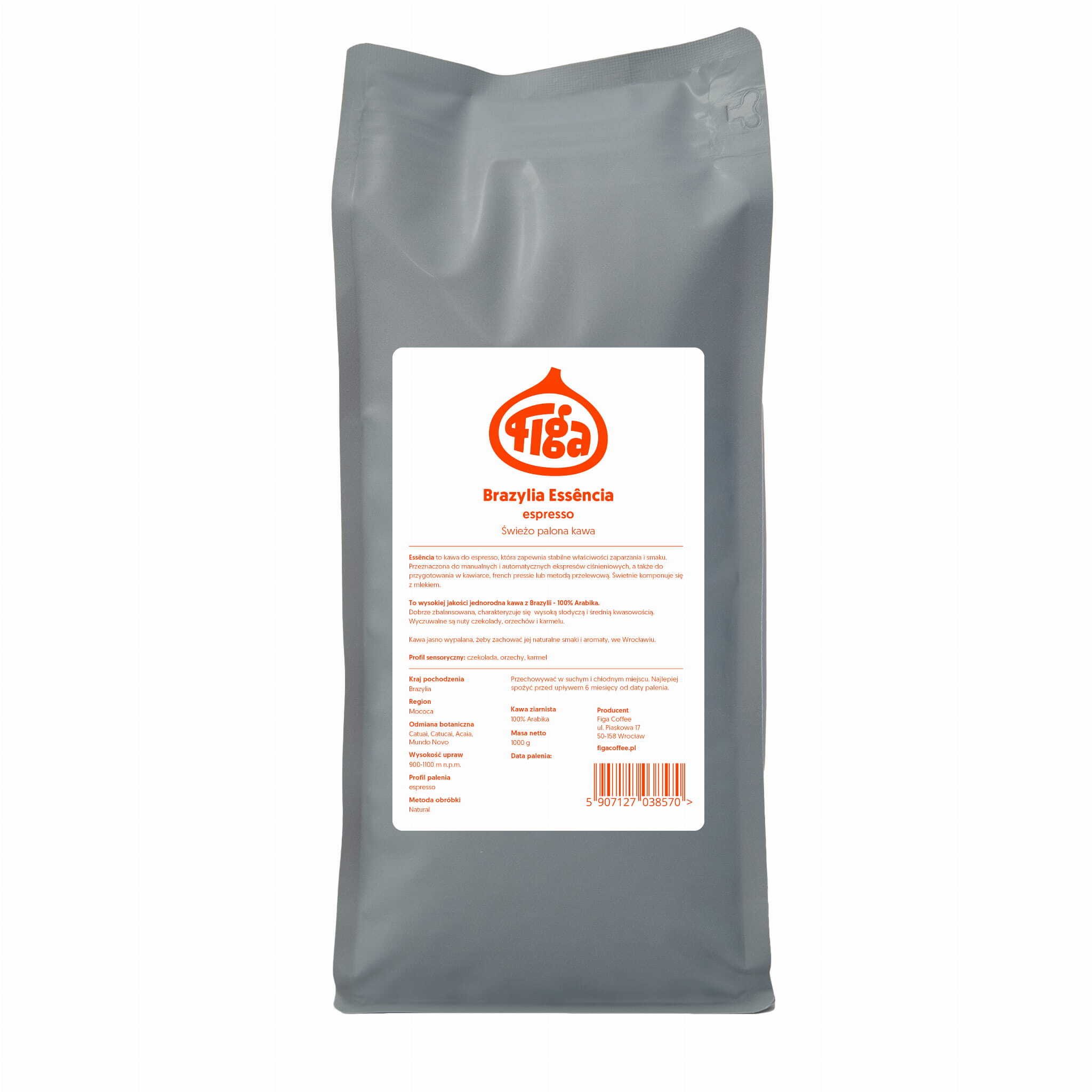 Figa Coffee - kávová zrna Brazil Essencia Natural Espresso 1 kg