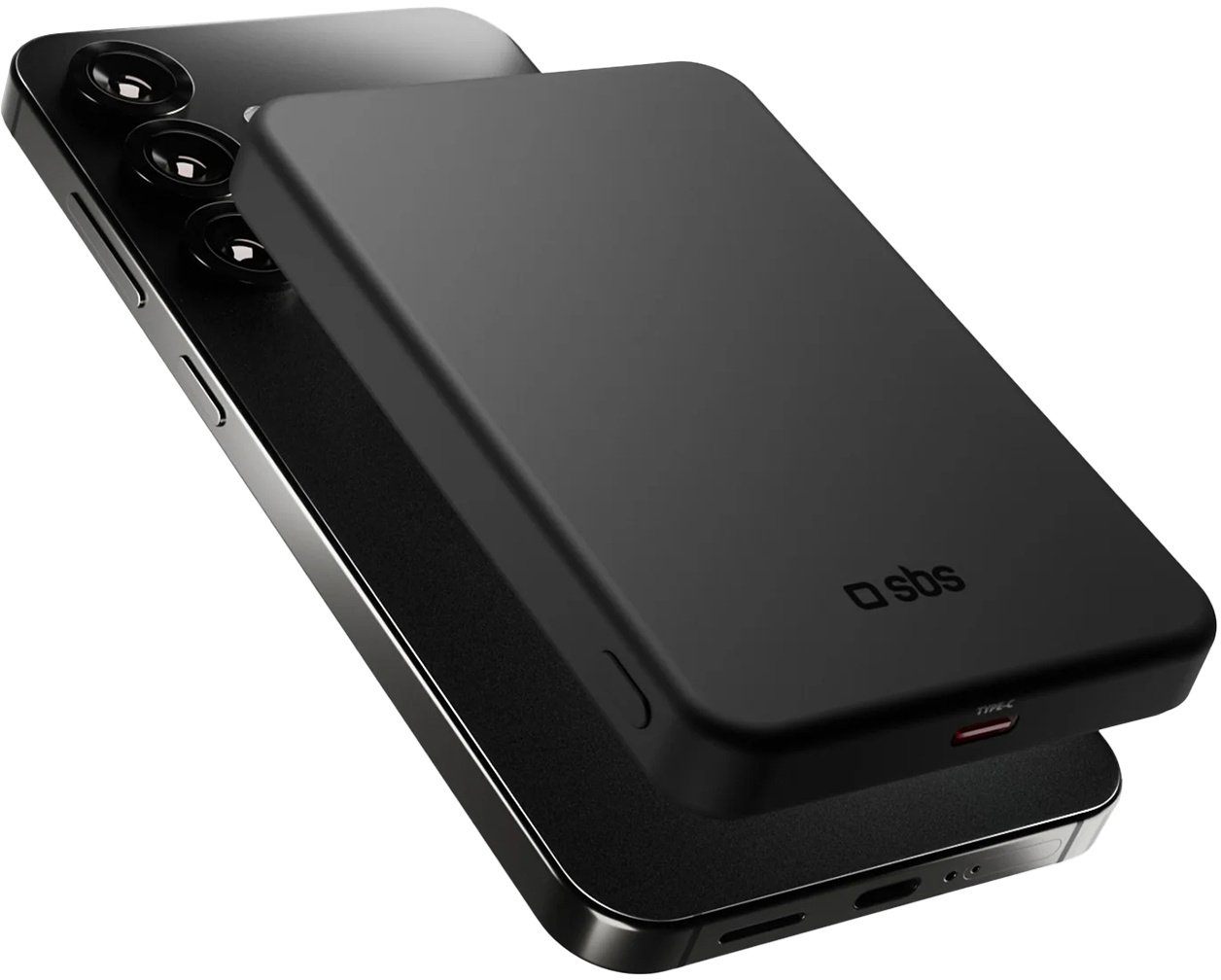 SBS Mobile Powerbanka SBS Mag Power Qi2 5000 mAh kompatibilní s MagSafe - černá