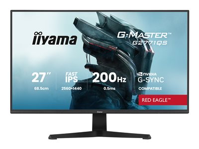 iiyama G-MASTER G2771QS-B1 počítačový monitor 68,6 cm (27 ) 2560 x 1440 px Wide Quad HD Černá