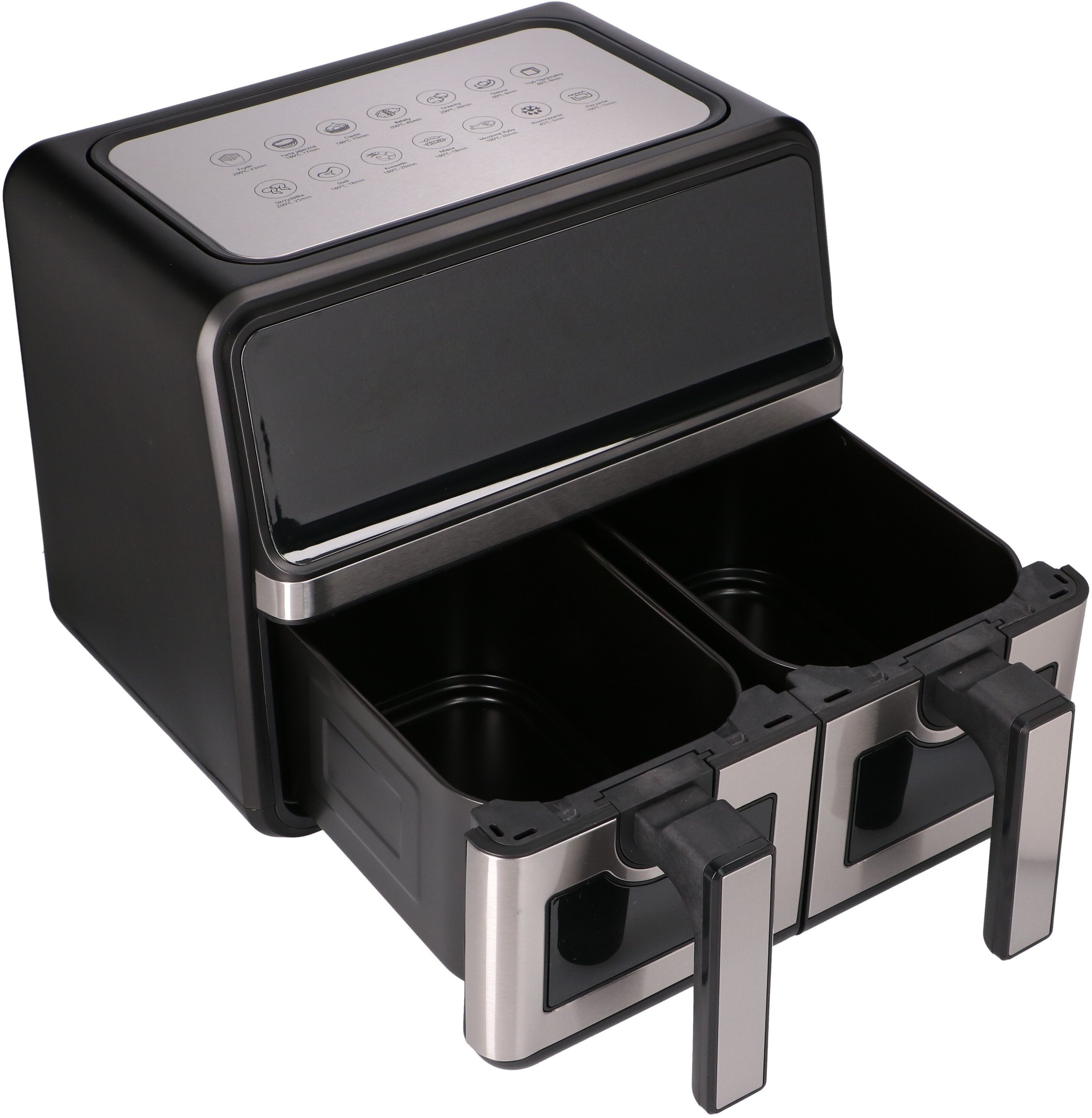 FUHAUS Horkovzdušná fritéza Extralink 9 l 2200 W, dvojitá komora, černá