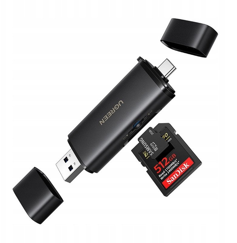 Ugreen Čtečka karet CM803 2 v 1 USB-C/USB-A, SD+TF 312 MB/s