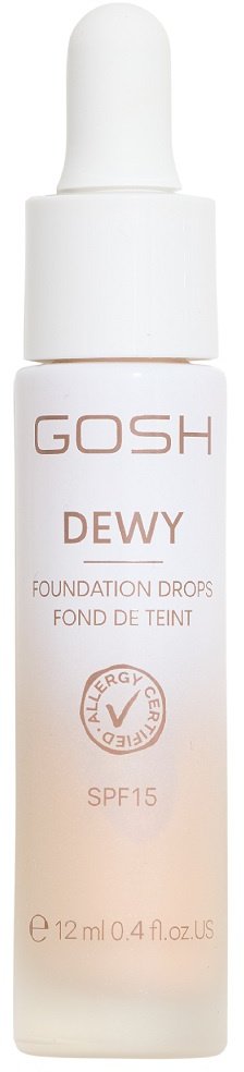 Gosh Dewy Foundation Drops 002 Porcelánový make-up 12ml