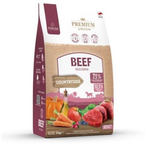 POKUSA Premium Selection Beef Adult - suché krmivo pro psy - 3kg