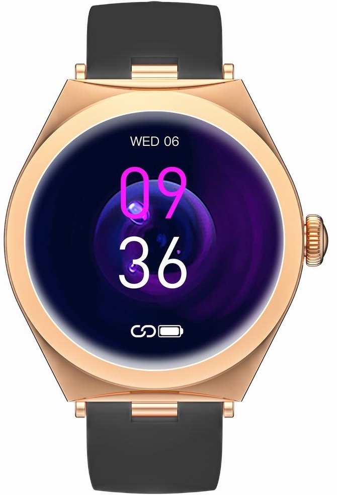 Gravity Chytré hodinky Smartwatch růžovo-zlatá černá GT25-3