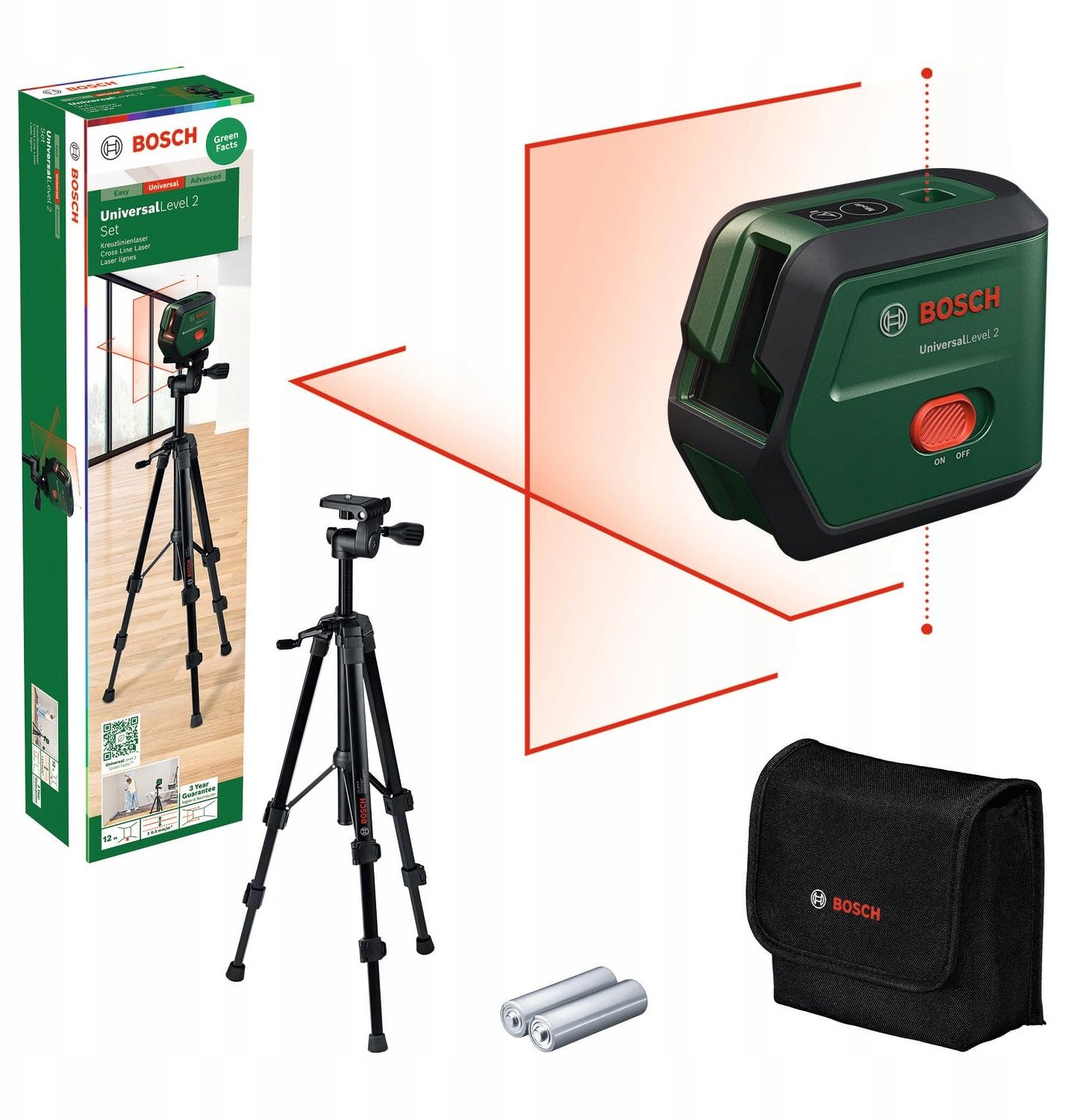 Bosch Cross Line Laser UniversalLevel 2 UNI Set