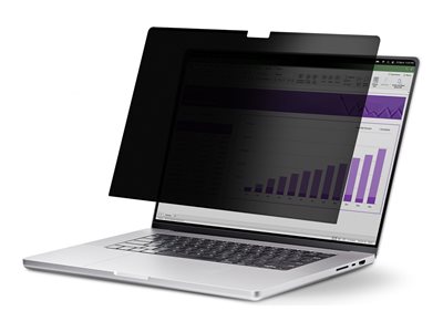 StarTech.com 16-inch MacBook Pro 21/23 Laptop Privacy Screen, Removable and Reversible Anti-Glare Privacy Filter, Magnetic Laptop Screen Protector with +/- 30 Deg. Viewing Angle - 51% Blue Light Reduc