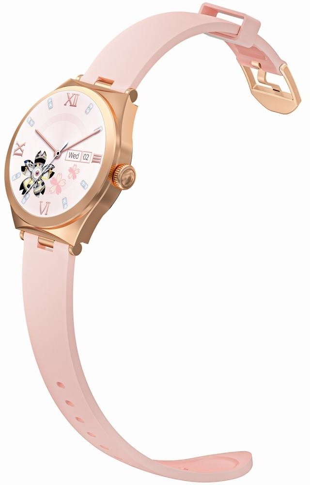 Gravity Chytré hodinky Smartwatch růžovo-zlaté růžové GT25-2