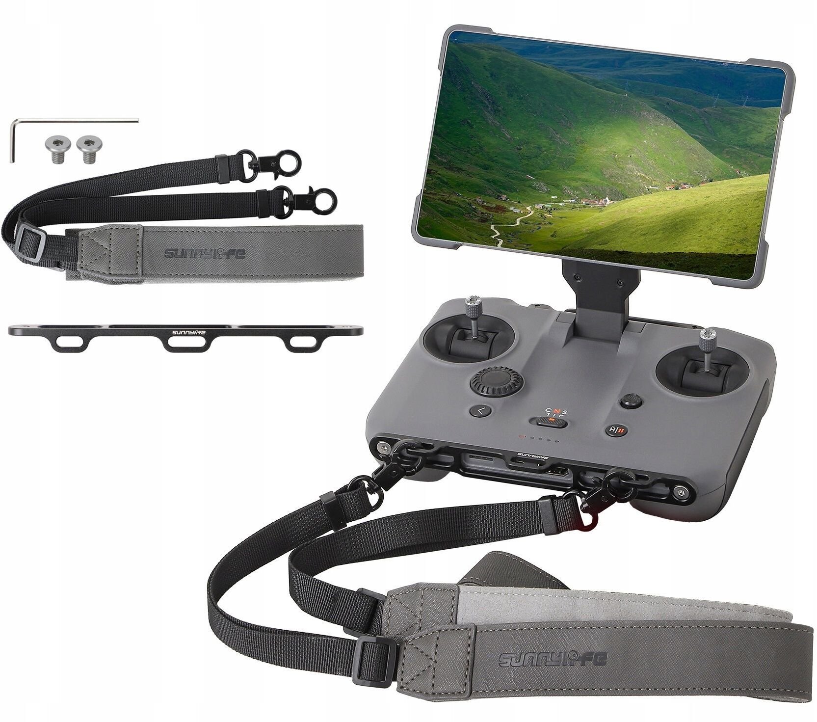 SunnyLife Držák popruhu na krk a ramenní popruh pro dálkové ovládání dronu DJI RC Pro 2 / GS013-H