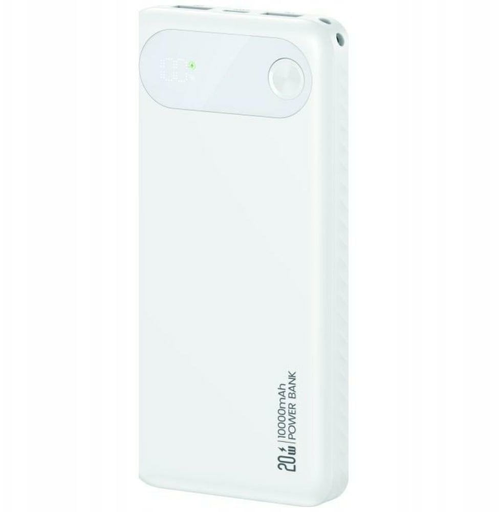 USAMS Powerbanka PB80 10000mAh 20W PD 2xUSB-A + USB-C bílá