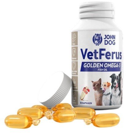 JOHN DOG VetFerus Golden Fish Oil - doplňky pro psa a kočku – 30