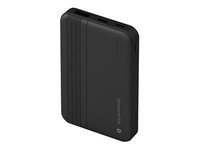 dbramante1928 re-charge - Power banka - 5000 mAh - 20 Watt - Apple 2.4A, BC 1.2, PD 2.0, PD 3.0, QC 2.0, QC 3.0 - 2 výstupní konektory (24 pin USB-C, USB typ A) - na kabelu: USB-C - cerná