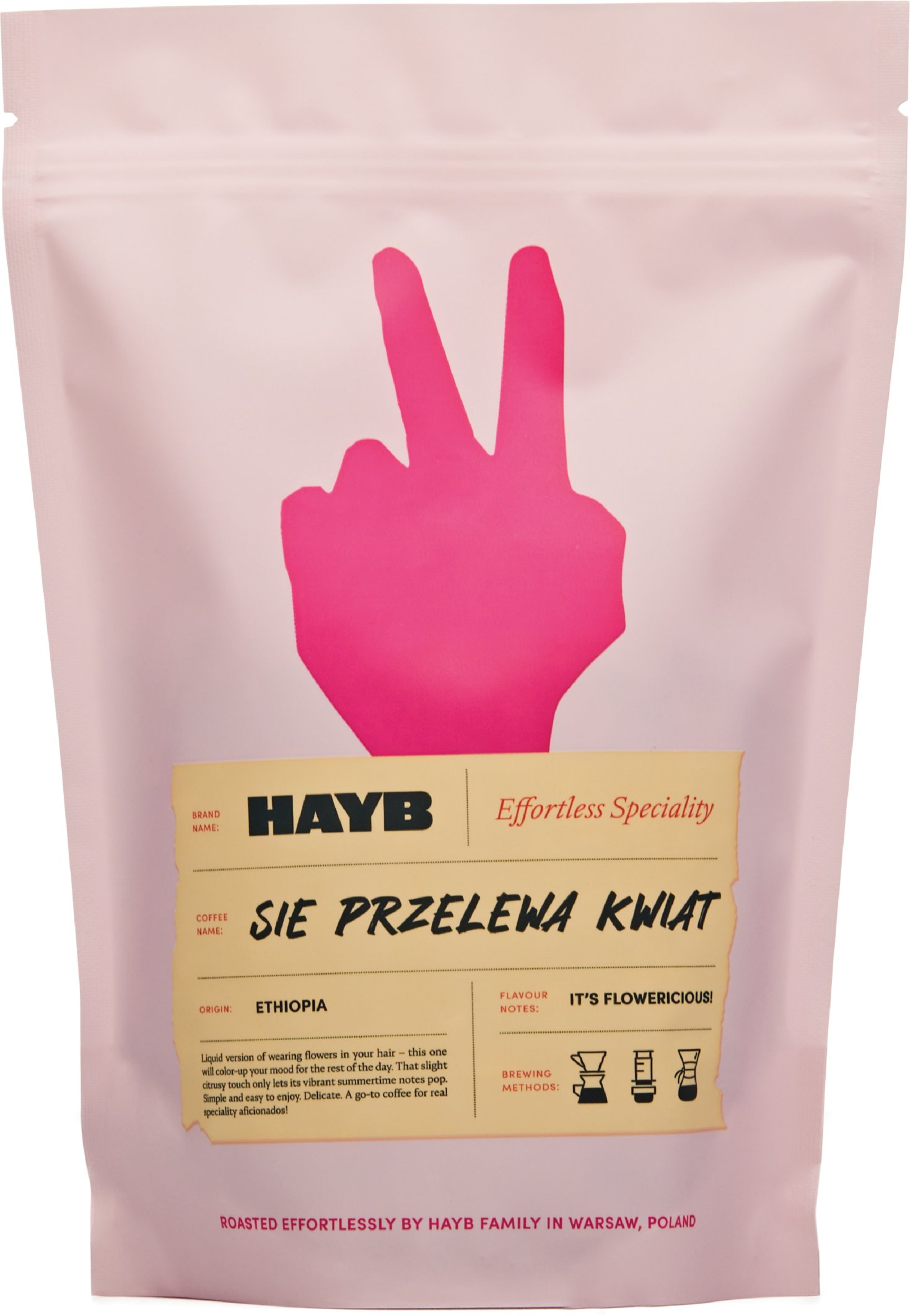 HAYB Kávová zrna HAYB - Poury přes květ 500g