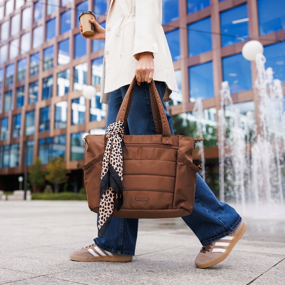 BabyOno 1672/03 CAMI ČOKOLÁDOVÁ TAŠKA NA KOČÁREK PRO MATKU