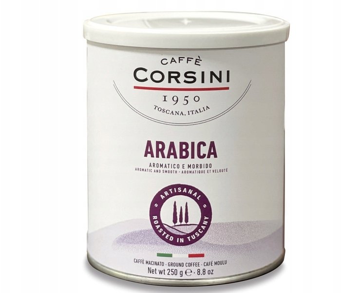 Caffe Corsini Mletá káva Arabica Mletá káva v plechovce 250 g