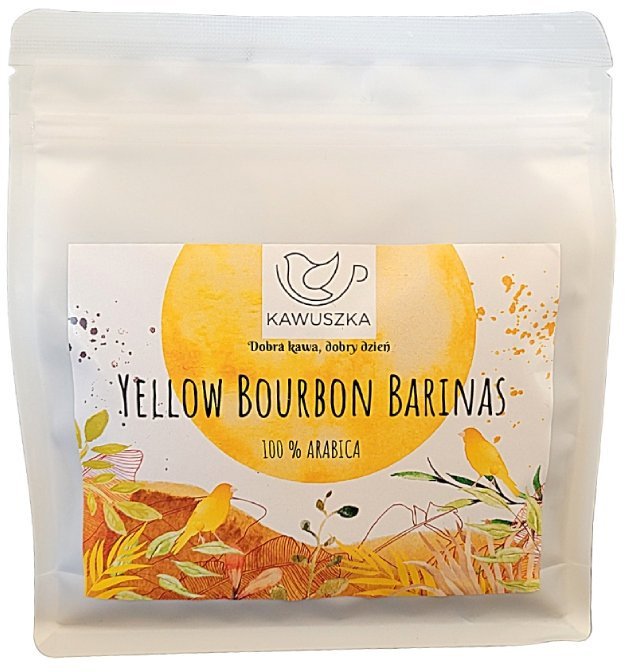 Kawuszka Kávová zrna Kávová zrna Brazil Yellow Bourbon Barinas POUR 250g