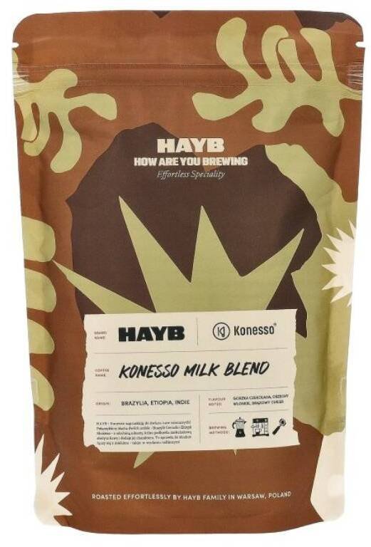 HAYB Konesso mléčná kávová zrna 250 g