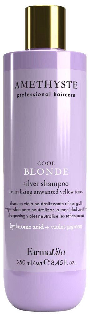 Farmavita Amethyste Cool Blonde Silver šampon pro blond, šedivé a odbarvené vlasy 250 ml